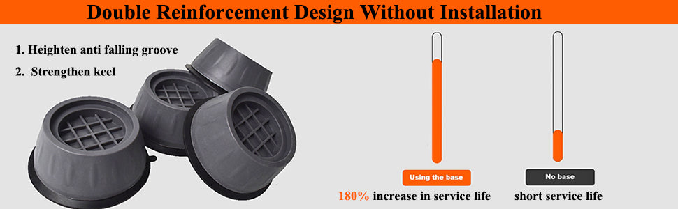 BAAZERO Anti Vibration Pad For Washing Machine - For Washer, Dryer, Sofa, Bed(4pcs)