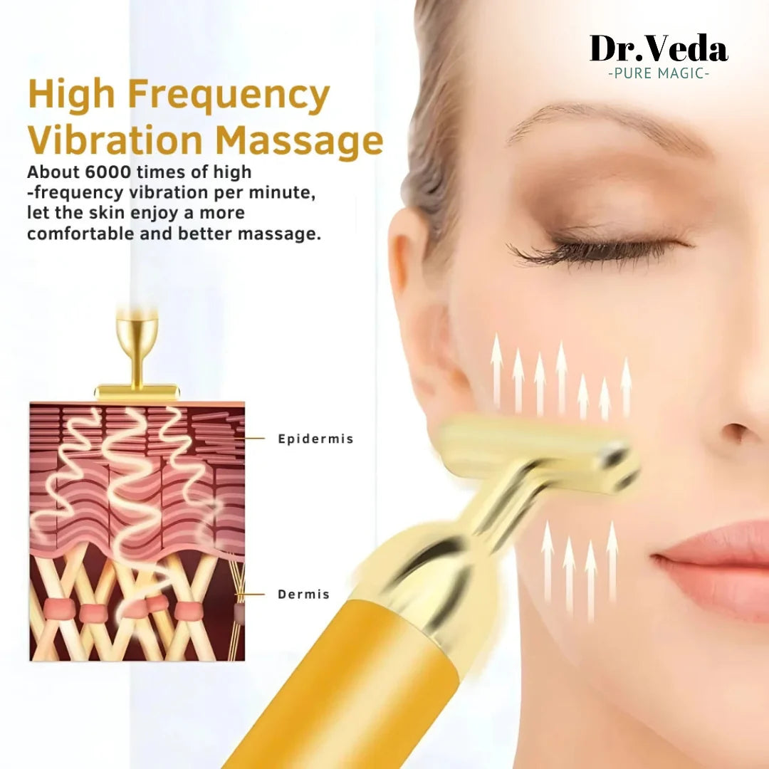 Baazero 24k Gold Energy Electric Face Massager