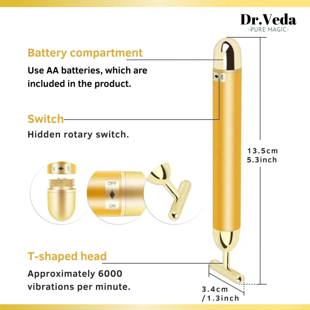 Baazero 24k Gold Energy Electric Face Massager