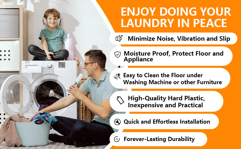 BAAZERO Anti Vibration Pad For Washing Machine - For Washer, Dryer, Sofa, Bed(4pcs)