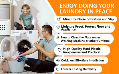 BAAZERO Anti Vibration Pad For Washing Machine - For Washer, Dryer, Sofa, Bed(4pcs)