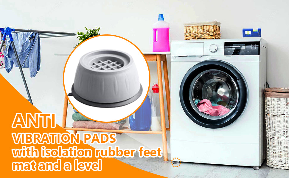 BAAZERO Anti Vibration Pad For Washing Machine - For Washer, Dryer, Sofa, Bed(4pcs)